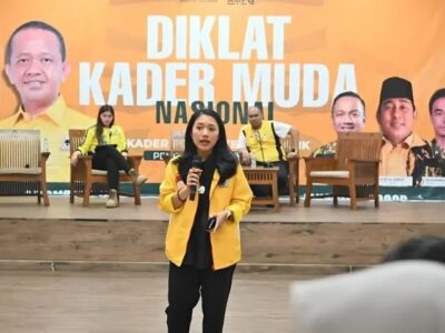 Puteri Komarudin dalam acara Diklat Kader Muda AMPG yang digelar di Jakarta dan Bogor, Jawa Barat sejak Jum'at-Minggu (03-05/10/2025).